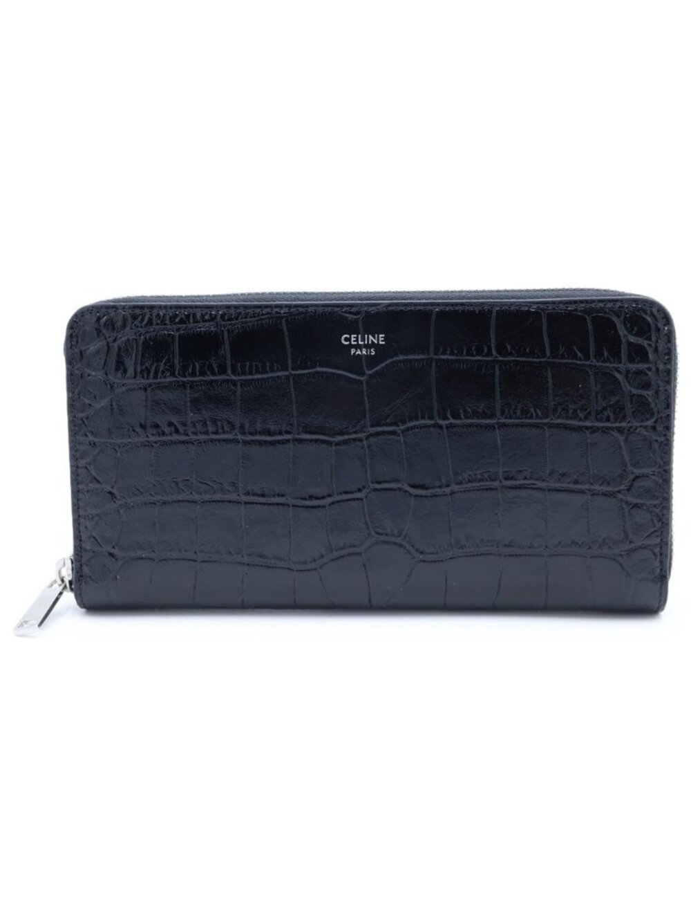 Celine Large Zip Around Zip Wallet Croco
